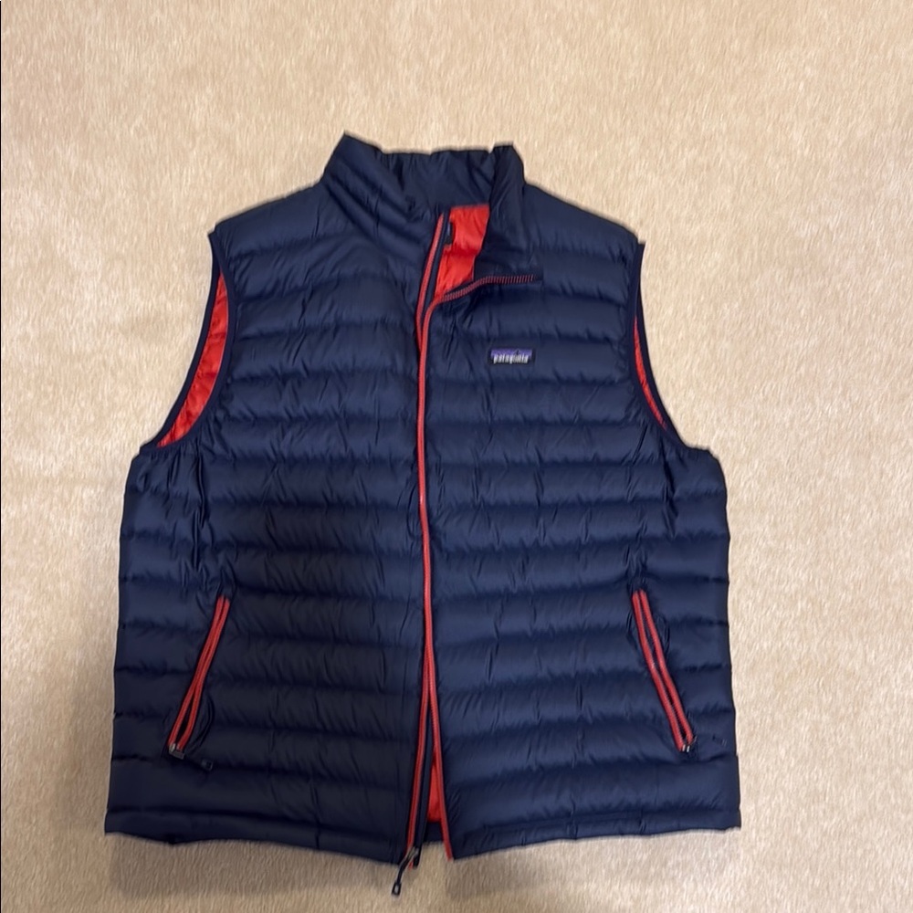 Patagonia Blue and Red Quilted Vest